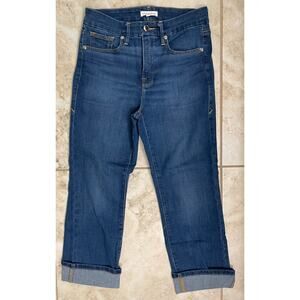 Good American size 6 28 crop Jean rolled cuff denim jeans